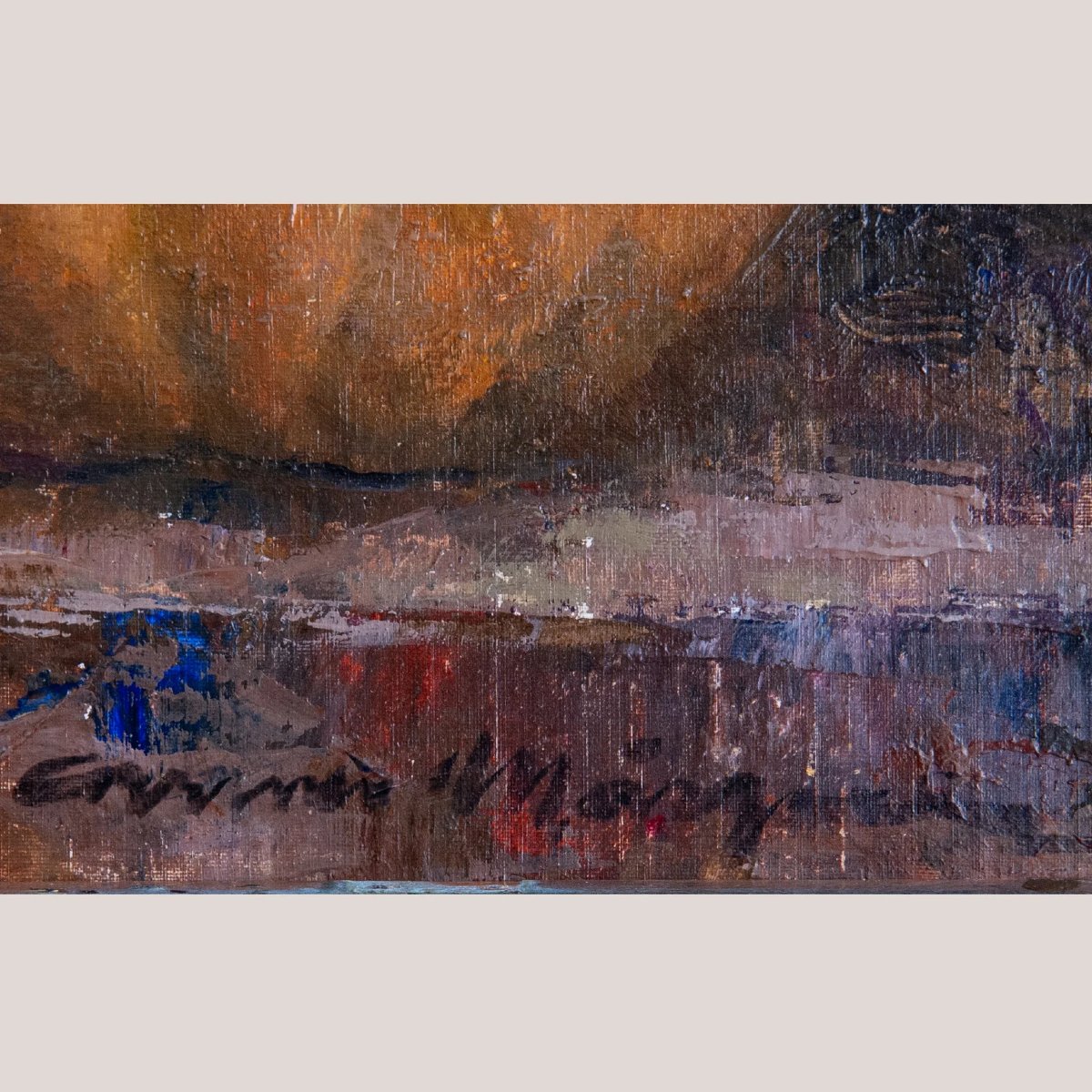 Still Life With Autumn Vegetables – Artist Presently Unidentified - Signed Oil On Canvas-photo-4