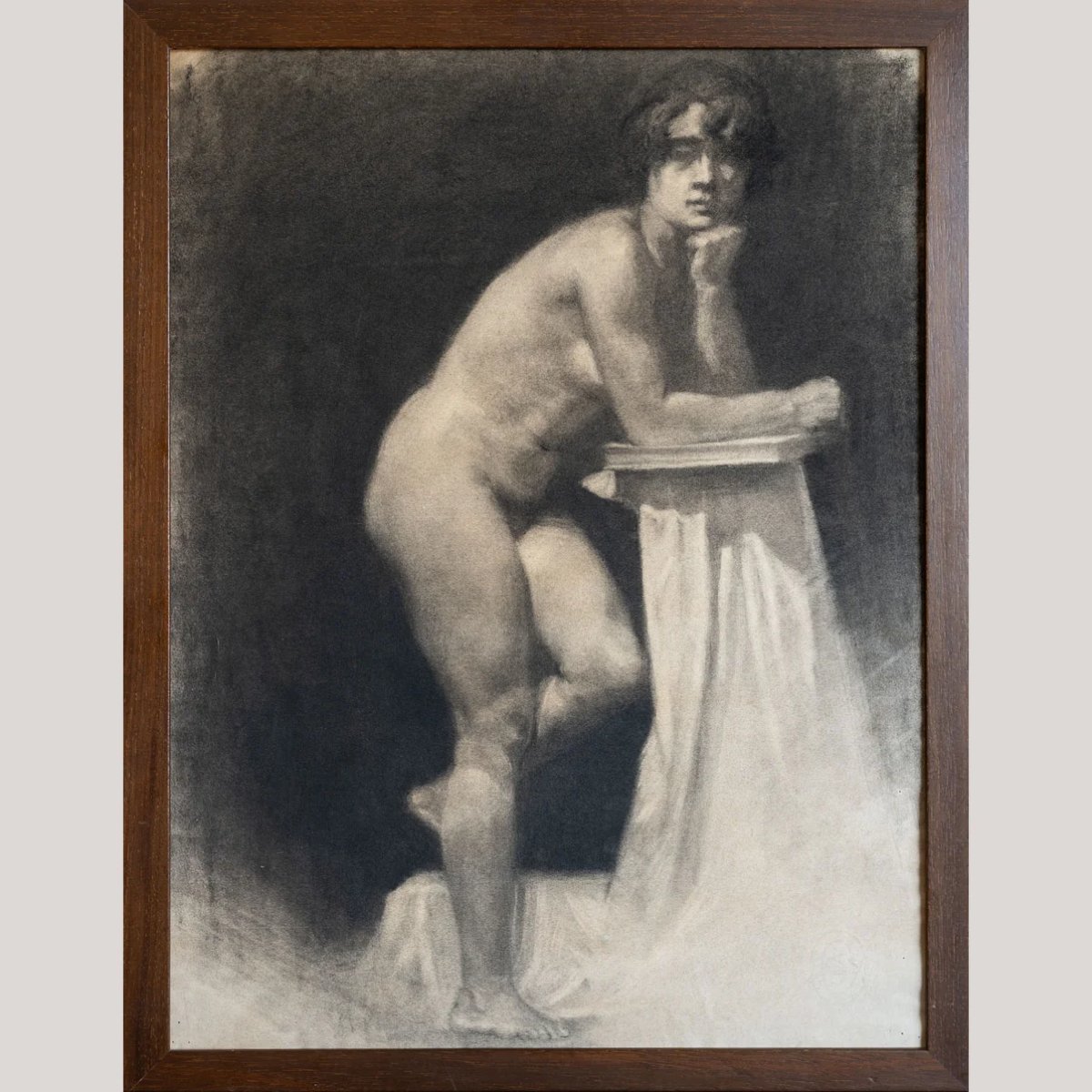 Étude de nu masculin – Artiste actuellement inconnu-photo-2