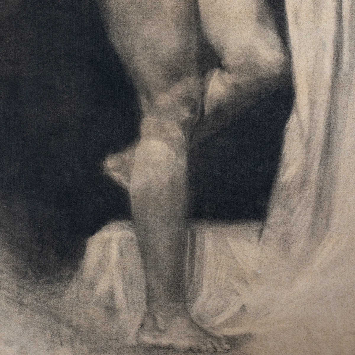Étude de nu masculin – Artiste actuellement inconnu-photo-1
