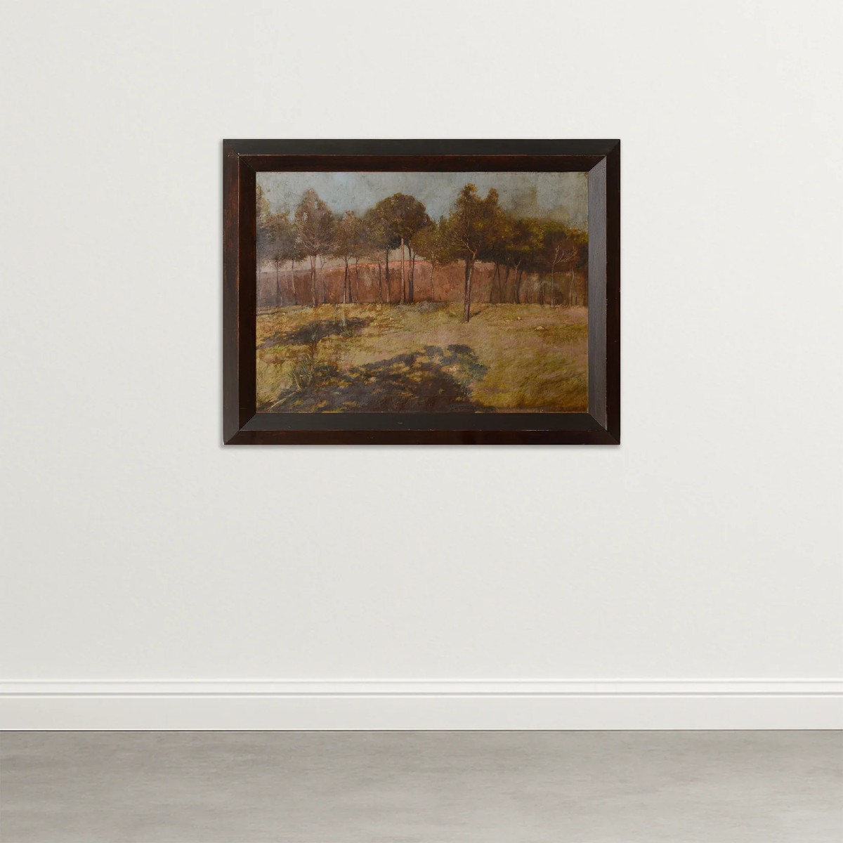 Golden Landscape With Distant Settlement, Reminiscent Of Orange Road, Tarpon Springs