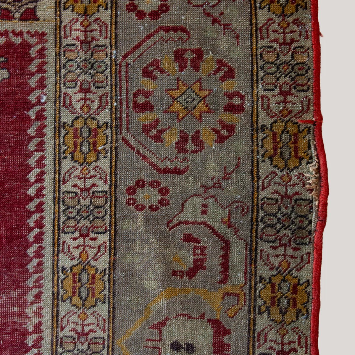 Tapis turc noué à la main à motif de prière – Vintage-photo-1