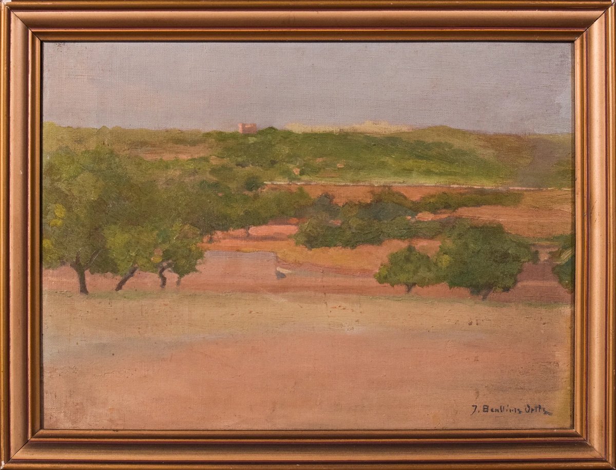 Jose Benlliure Y Ortiz - Impressionist Mediterranean Landscape-photo-2