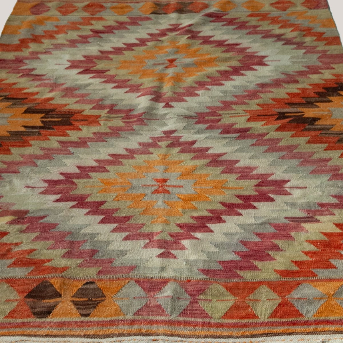 Geometric Anatolian Kilim Textile-photo-4