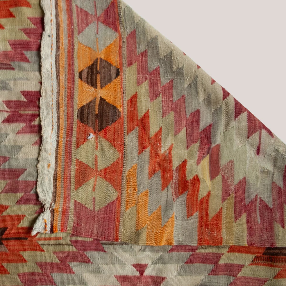 Geometric Anatolian Kilim Textile-photo-2