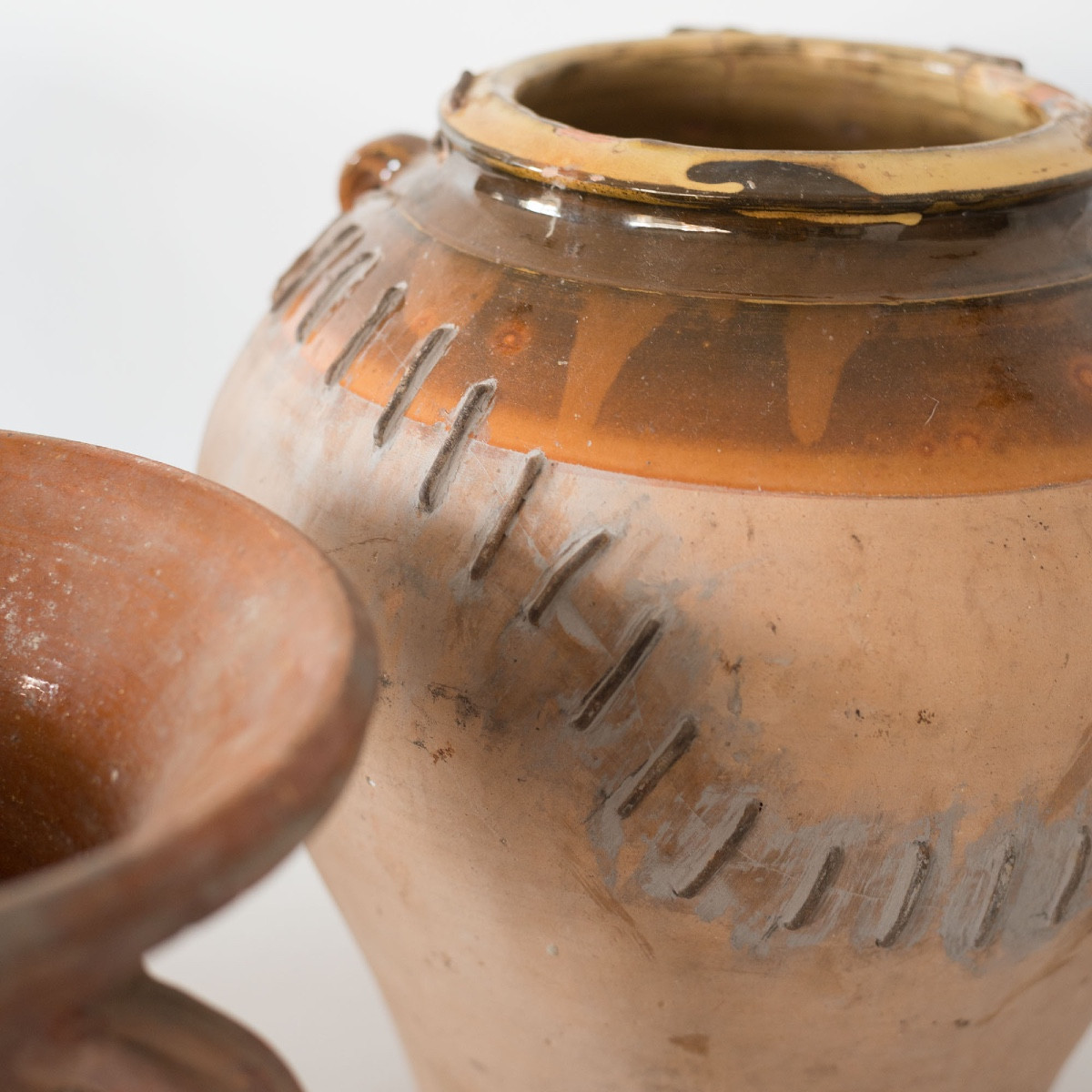 Seven Antique Rustic Terracotta Storage Pots - 19th Century-photo-2