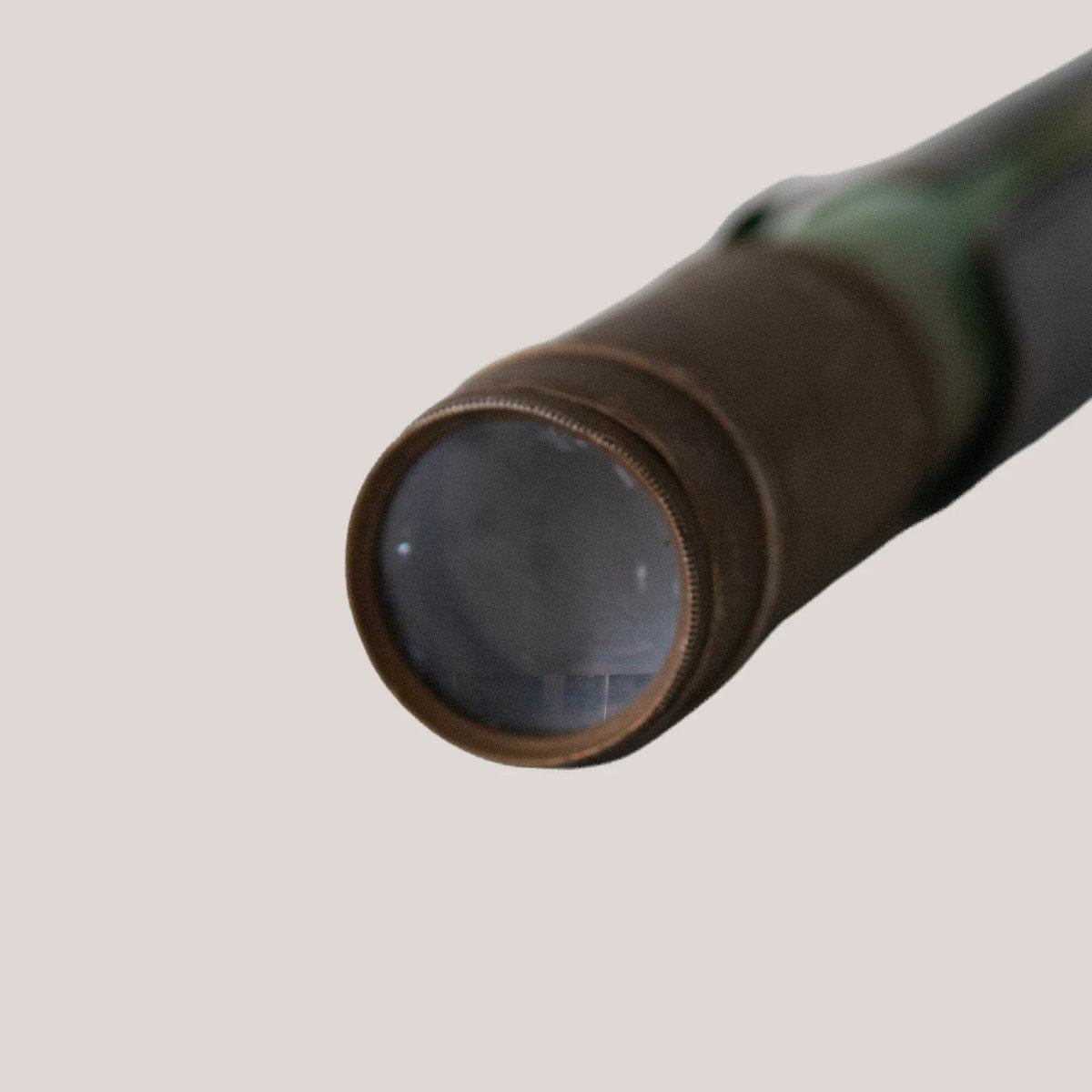 Ross London Marine Brass And Green Sharkskin Shagreen Telescope-photo-2