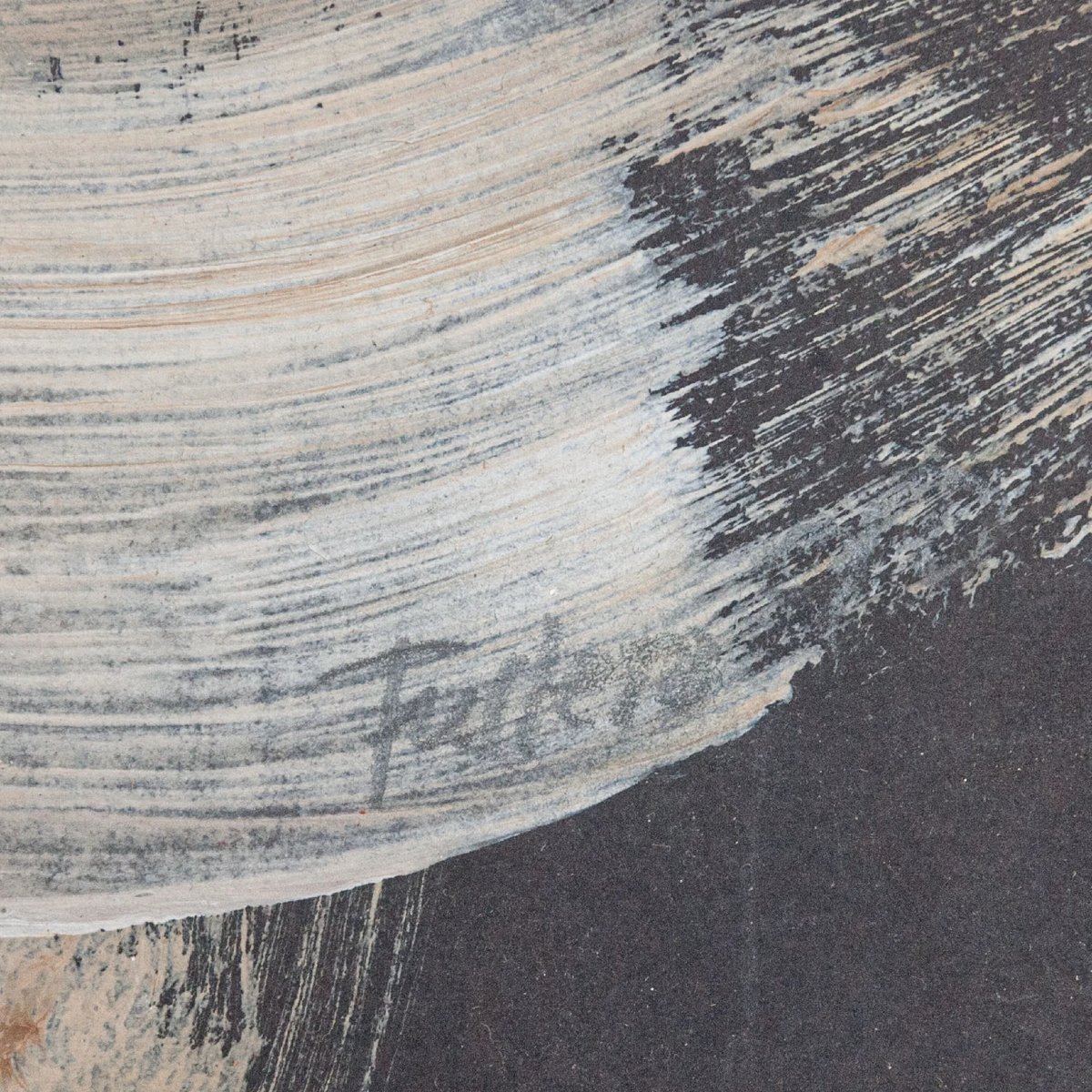 Composition abstraite à l'ocre et au prune par Elvira Fustero-photo-4