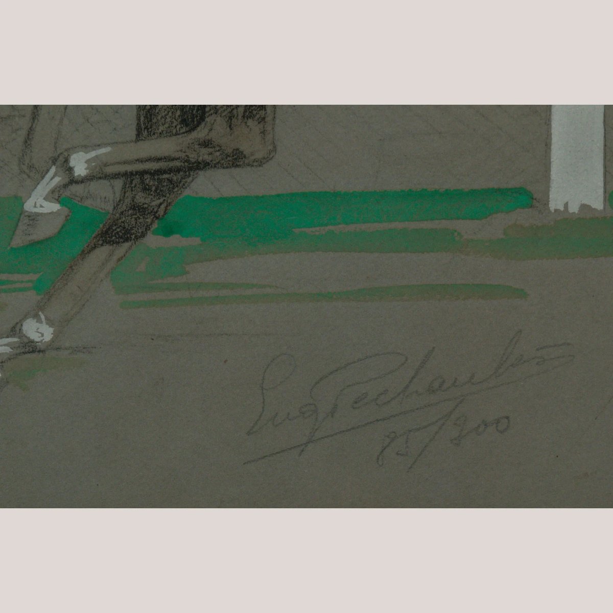 Scènes sportives équestres – Polo de Deauville et Course hippique de Longchamp par Eugène Pecha-photo-1