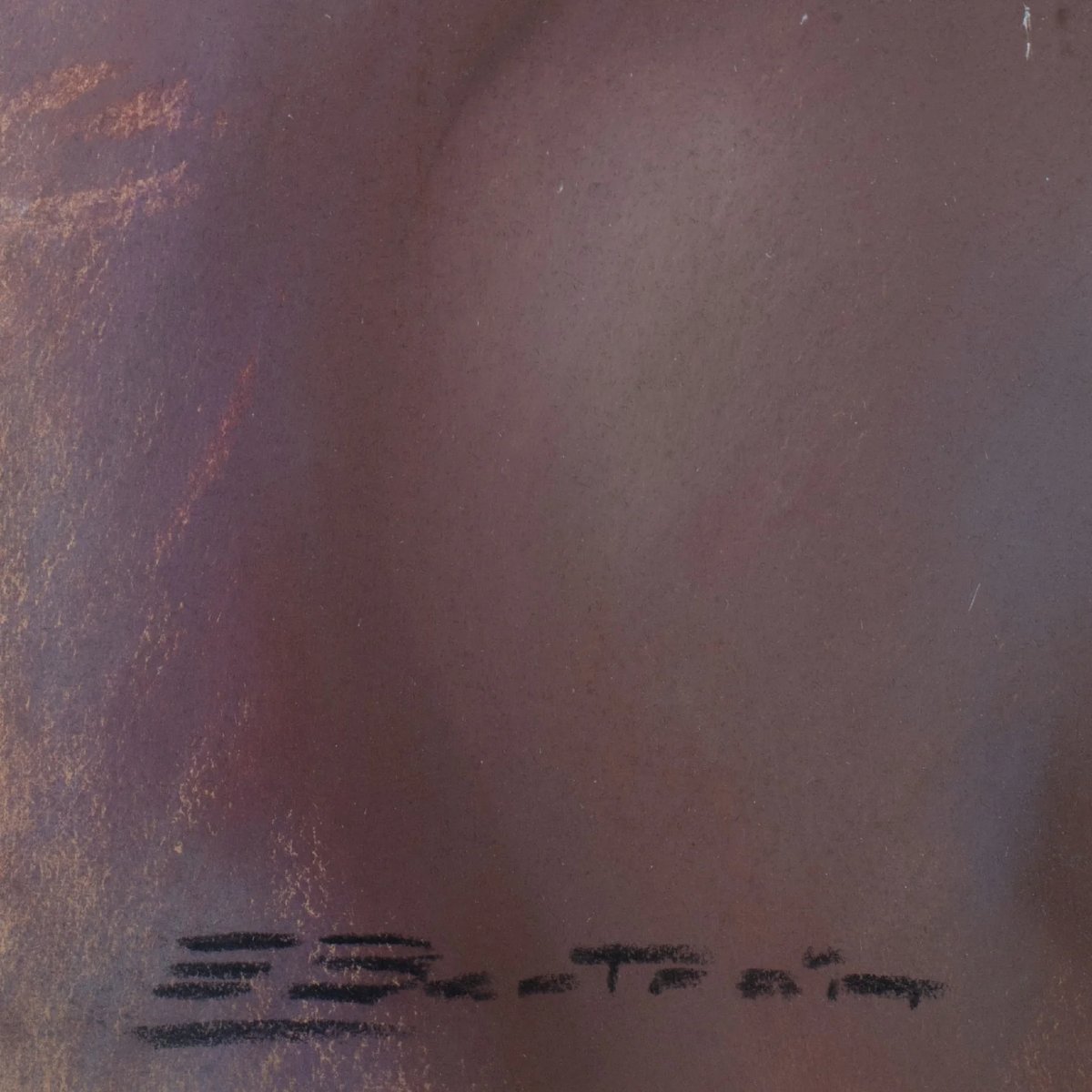 Vintage Pastel Portrait Of A Young Woman - Signed-photo-2