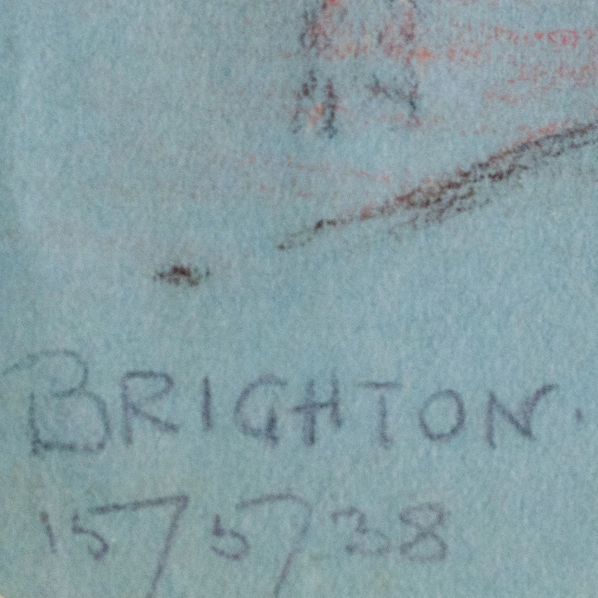 Jetée de Brighton et hôtel Royal Albion, 1938 – Croquis original au crayon-photo-1
