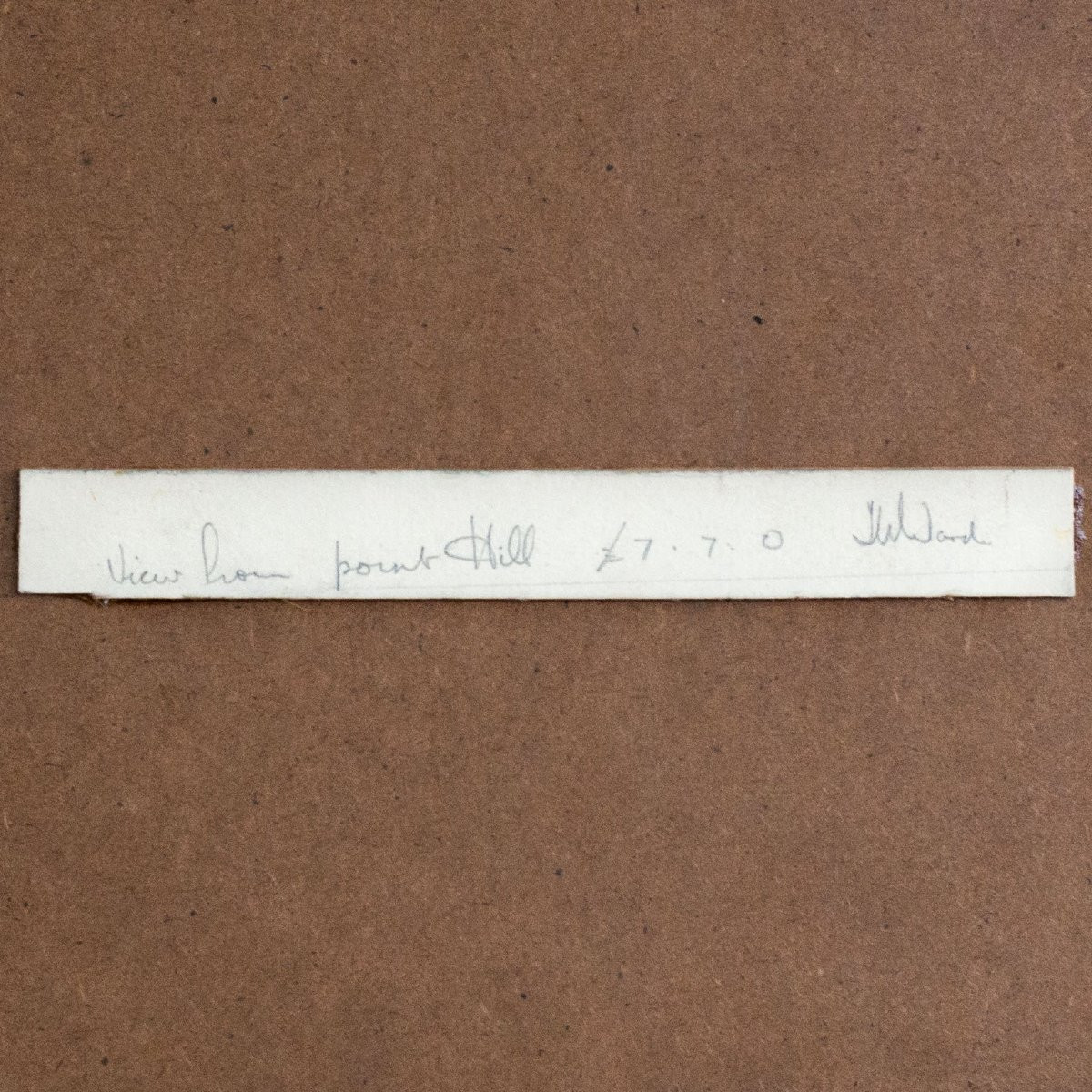 Vue de Point Hill – J. Ward (inscription au verso) – Dessin original au crayon-photo-4