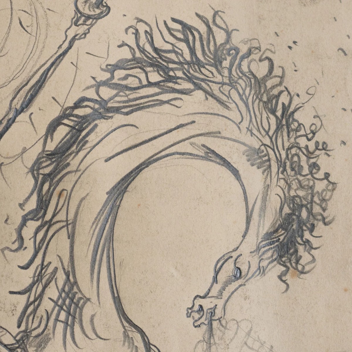 Dessin de la scène d'attaque de Don Quichotte par Julio Vieira-photo-3