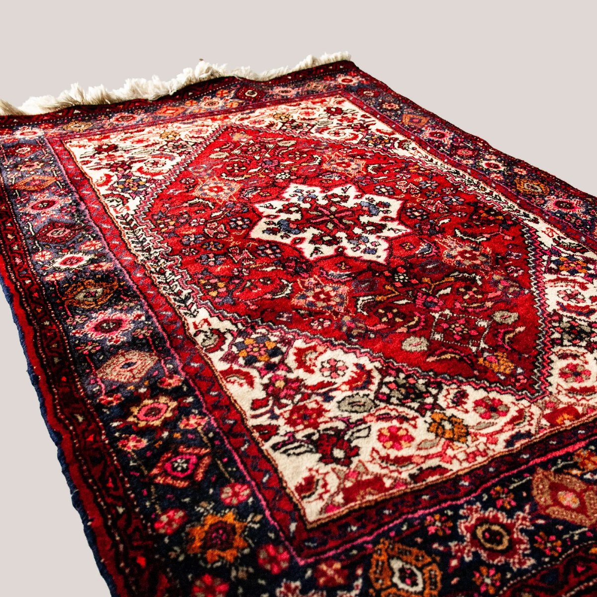 Vintage Persian Hamadan Rug – Hand-knotted Wool-photo-2