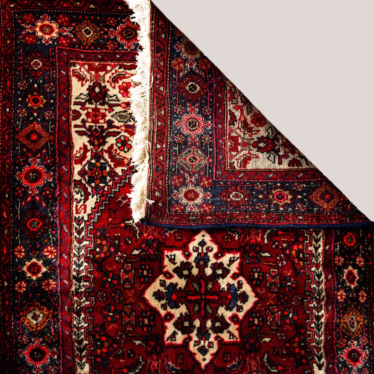 Vintage Persian Hamadan Rug – Hand-knotted Wool-photo-3
