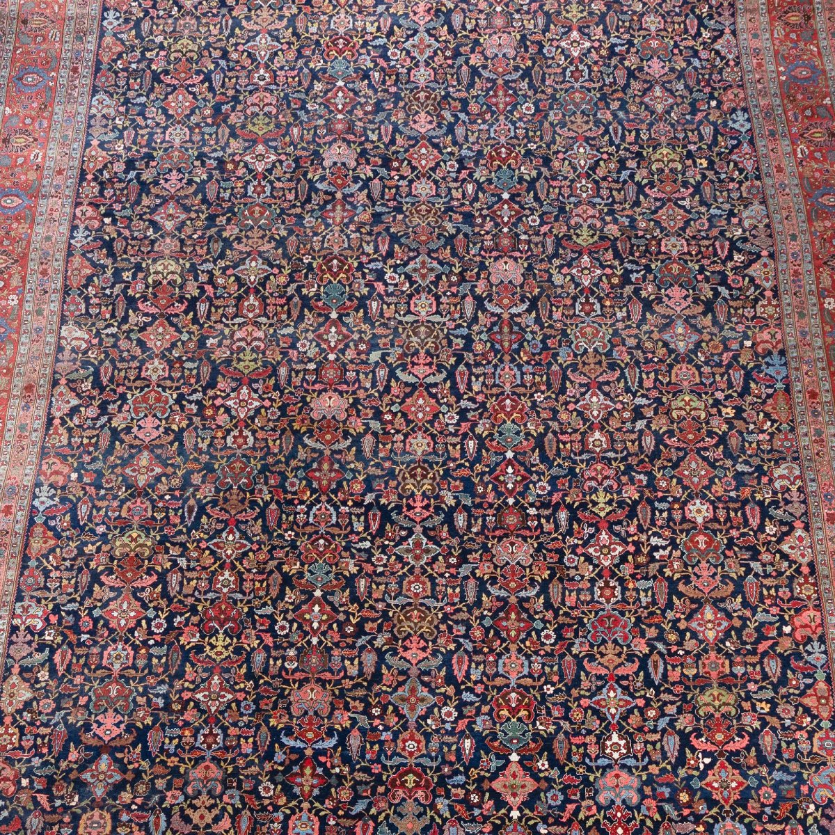 Tapis persan ancien de Mashhad, dimensions palais – 605 cm × 390 cm-photo-3