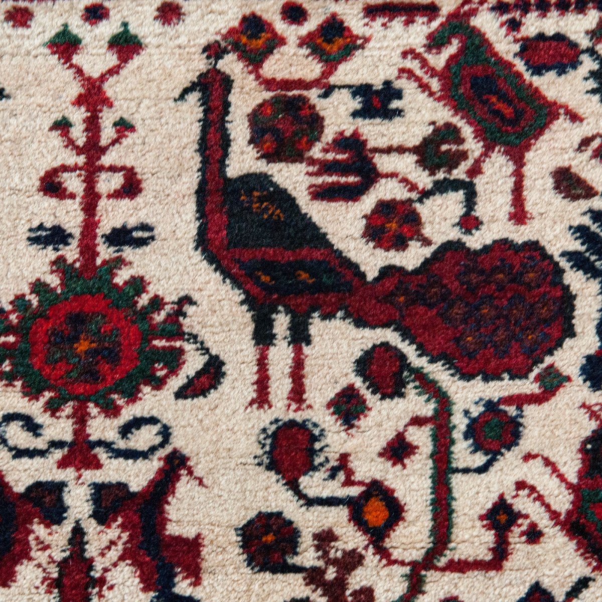 Vintage Hand-knotted Rug With Tree Of Life Design - 159 Cm -124 Cm-photo-4