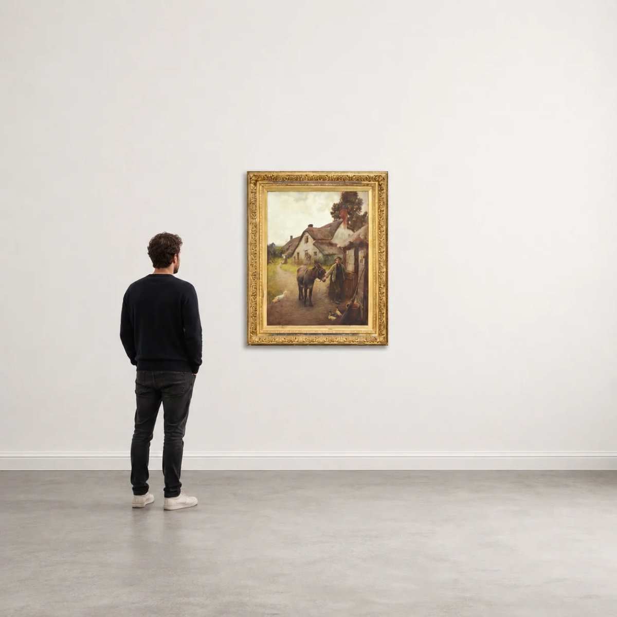 Garçon avec âne par John White RI (1851–1933)-photo-2