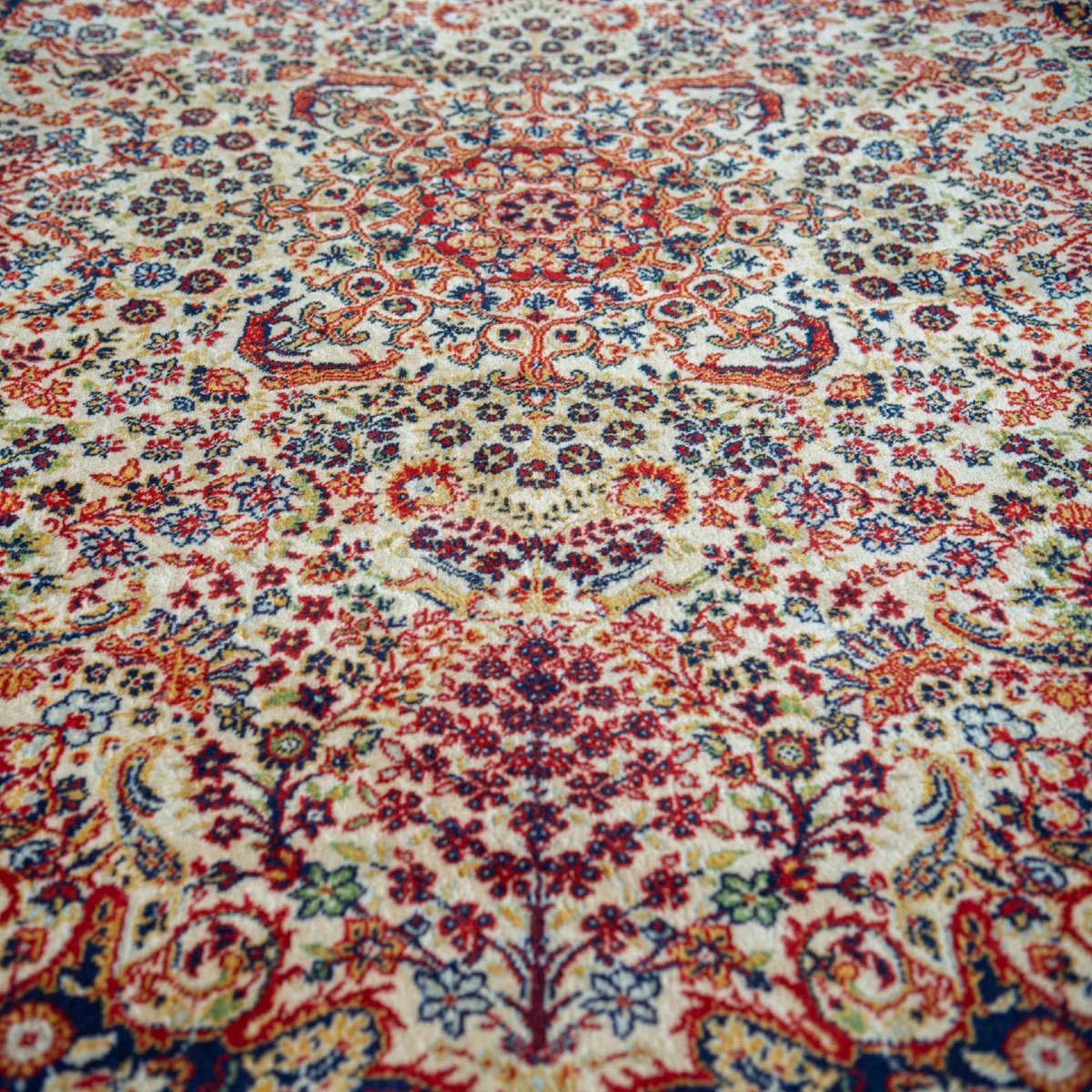 Tapis persan Kerman vintage noué à la main 255 cm × 170 cm-photo-1