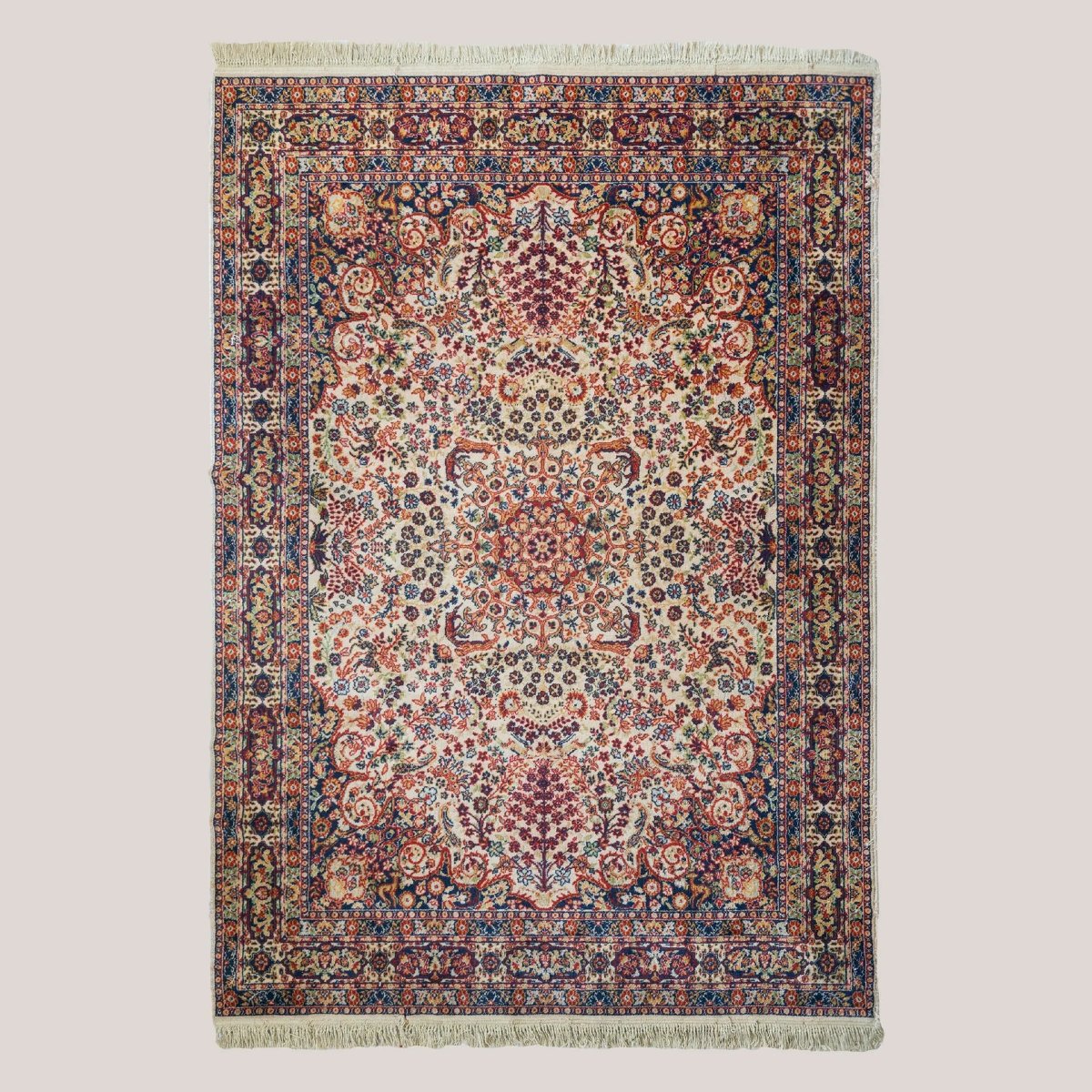 Tapis persan Kerman vintage noué à la main 255 cm × 170 cm