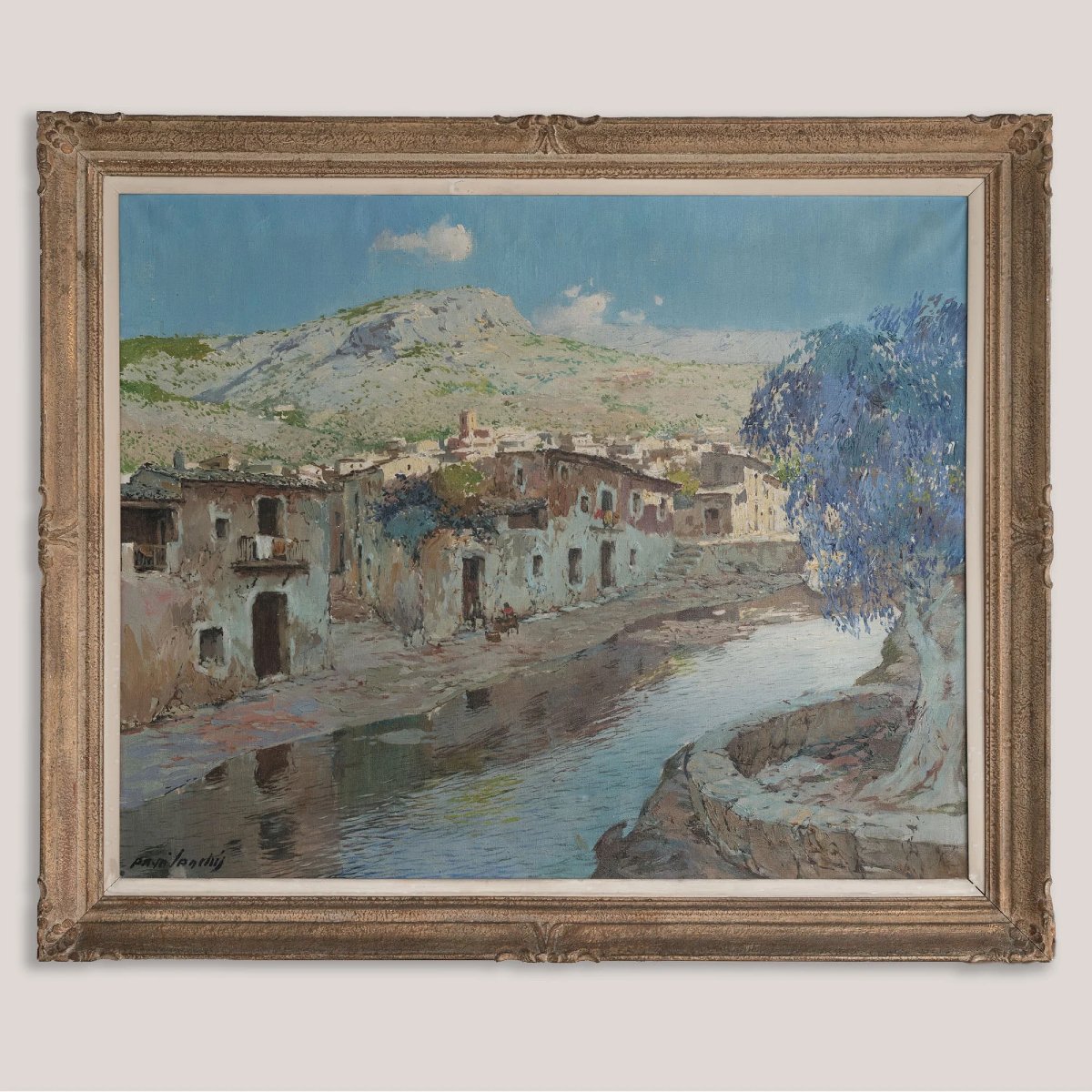 Mediterranean Riverside Village Landscape By Francisco Payà Sanchís-photo-3