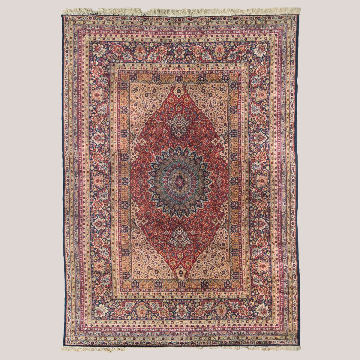 Large Vintage Persian Style Rug 367 Cm × 250 Cm
