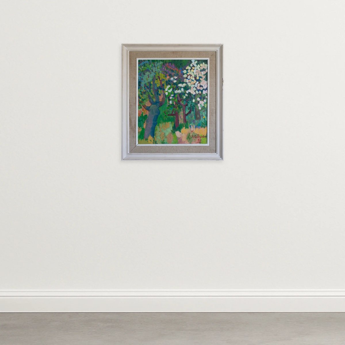 A. Estrada | Blossom | Huile sur toile vintage signée-photo-2