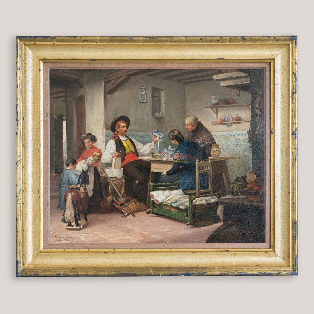 Vendeur de jouets ambulant par Tomás García Sampedro (1860-1937) - Huile sur panneau, 1899-photo-2