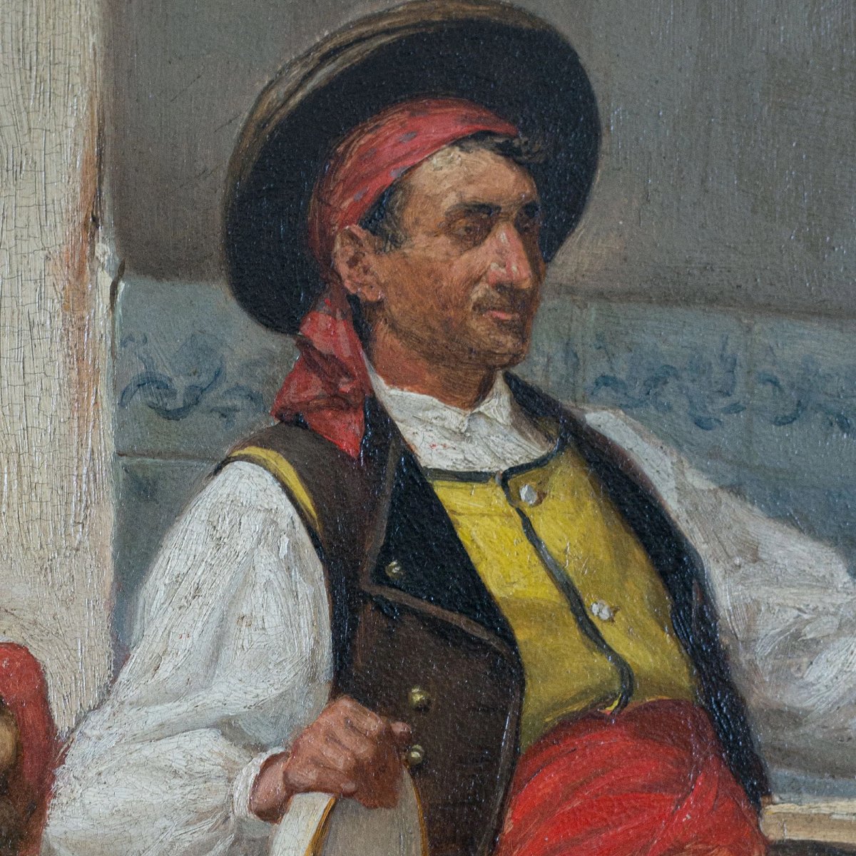 Vendeur de jouets ambulant par Tomás García Sampedro (1860-1937) - Huile sur panneau, 1899-photo-1