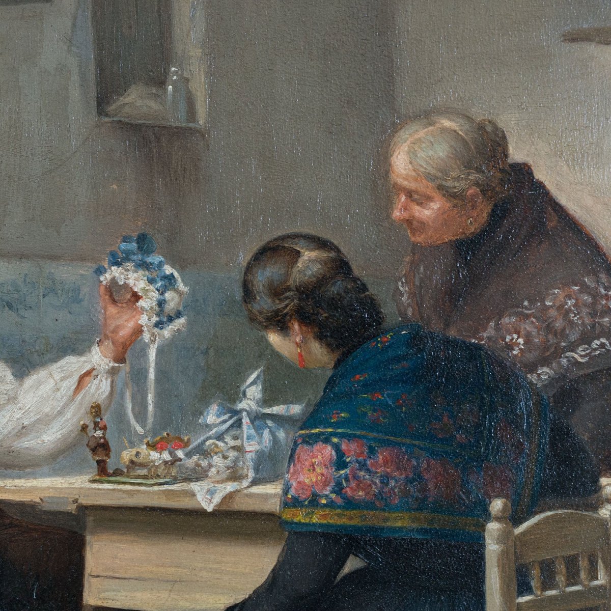 Vendeur de jouets ambulant par Tomás García Sampedro (1860-1937) - Huile sur panneau, 1899-photo-2