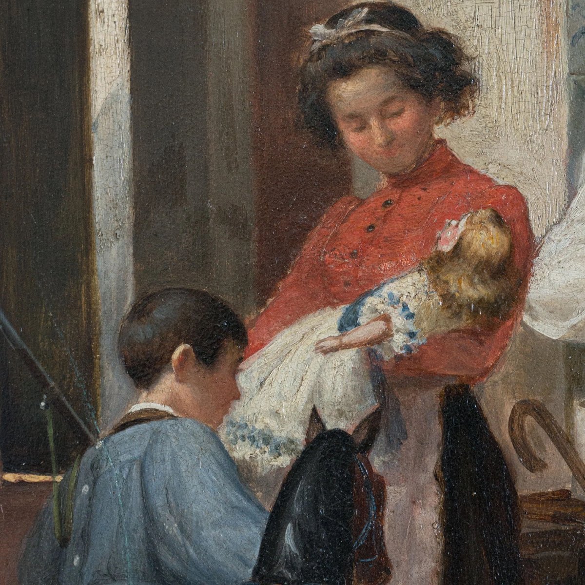 Vendeur de jouets ambulant par Tomás García Sampedro (1860-1937) - Huile sur panneau, 1899-photo-3
