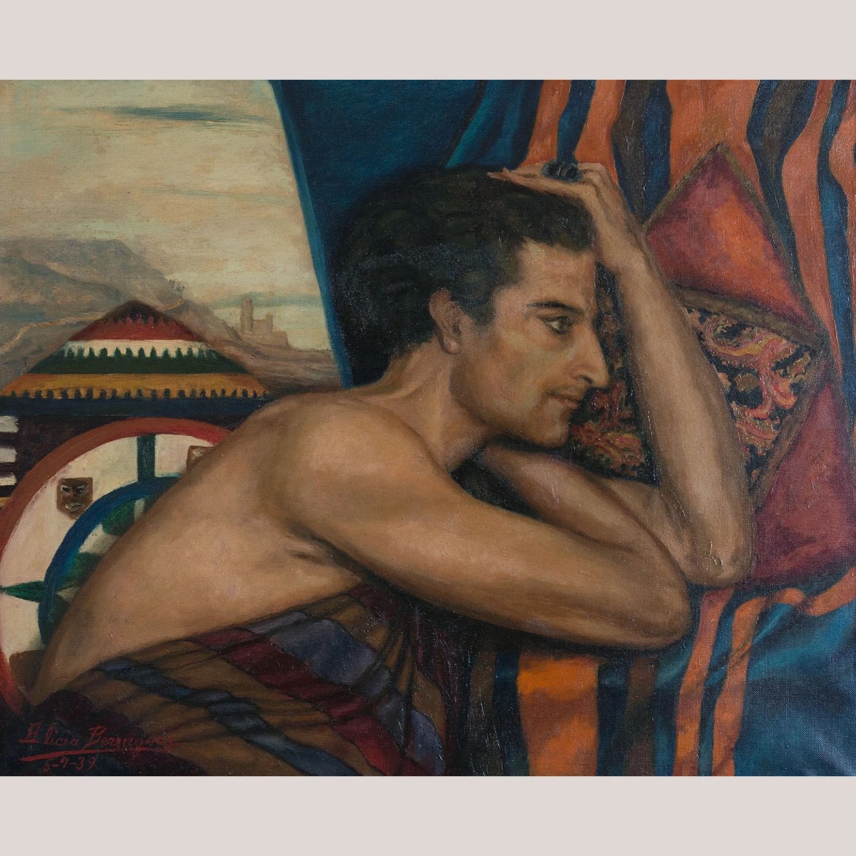 Portrait d'homme assis, par Alicia Berenguer