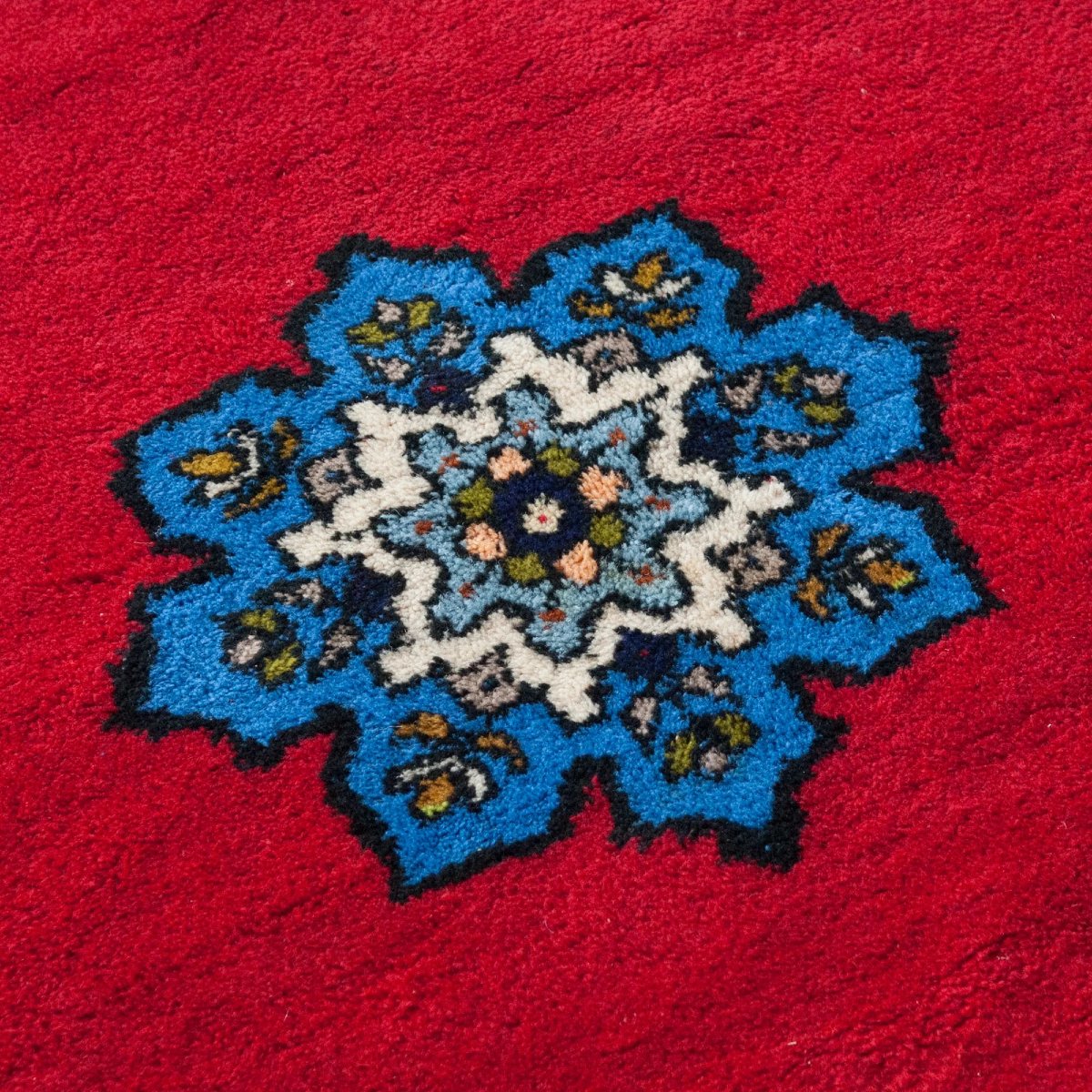 Tapis berbère marocain vintage en laine noué à la main - 180 × 123 cm-photo-4