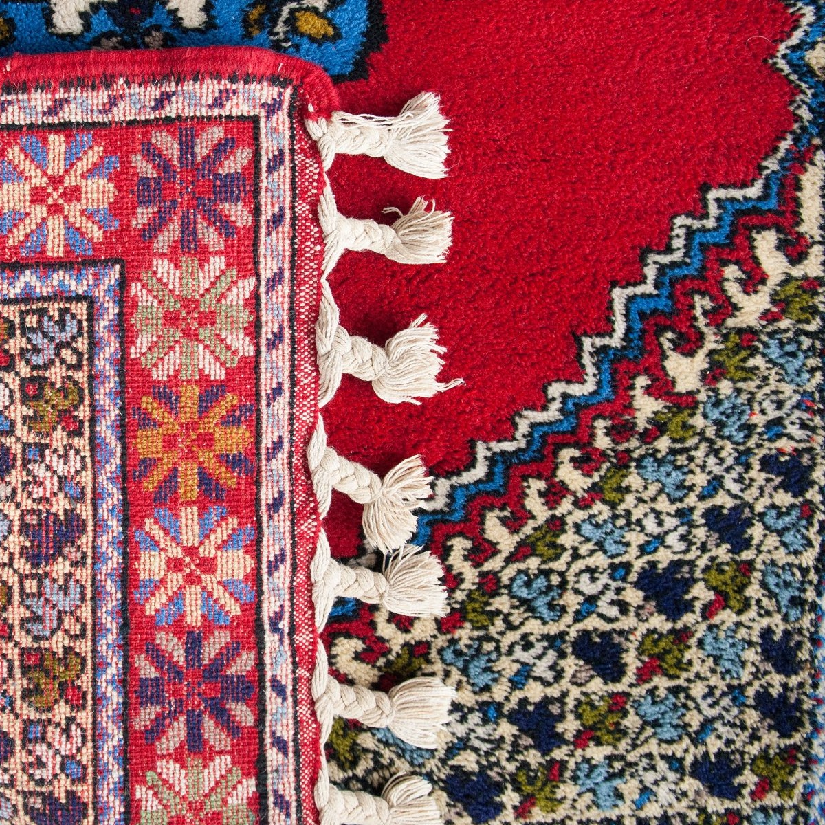 Tapis berbère marocain vintage en laine noué à la main - 180 × 123 cm-photo-2