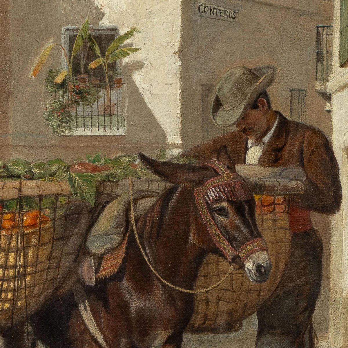 Le marchand d'oranges, Calle Conteros, Séville William Logsdail (1859–1944)-photo-1