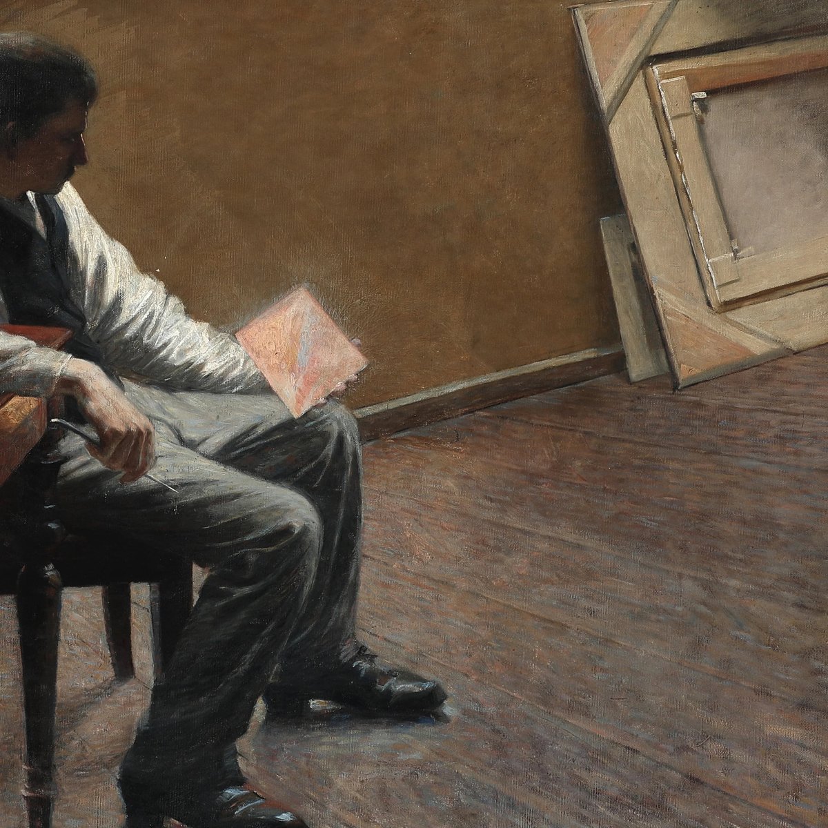 Interior From An Artist's Studio - Attributed To Louis Moe-photo-3