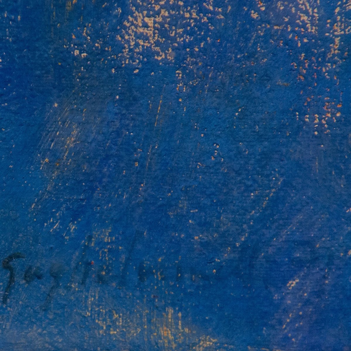 Composition abstraite en bleu et rouge-photo-1