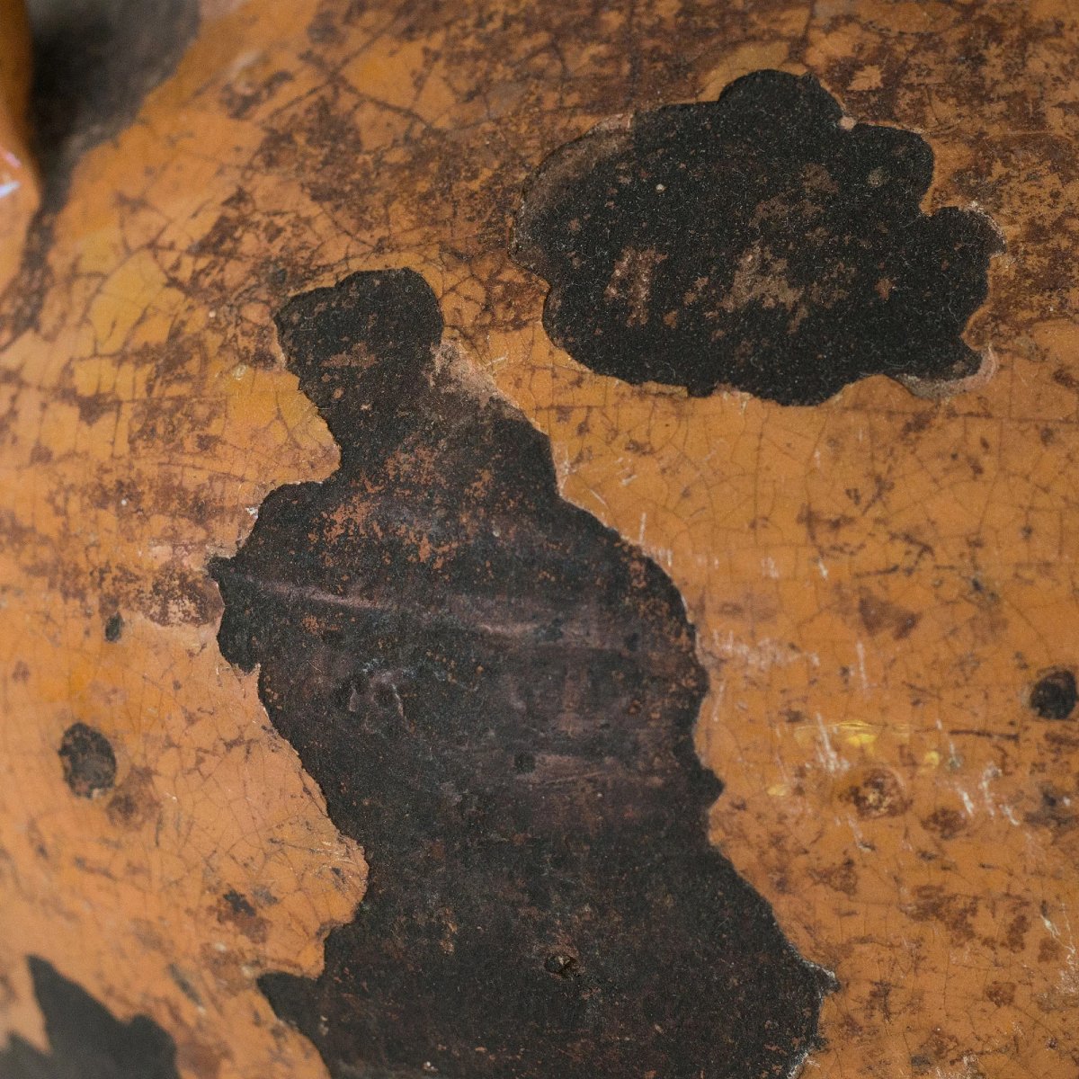 Vase en terre cuite à glaçure ocre, XVIIIe ou XIXe siècle-photo-4