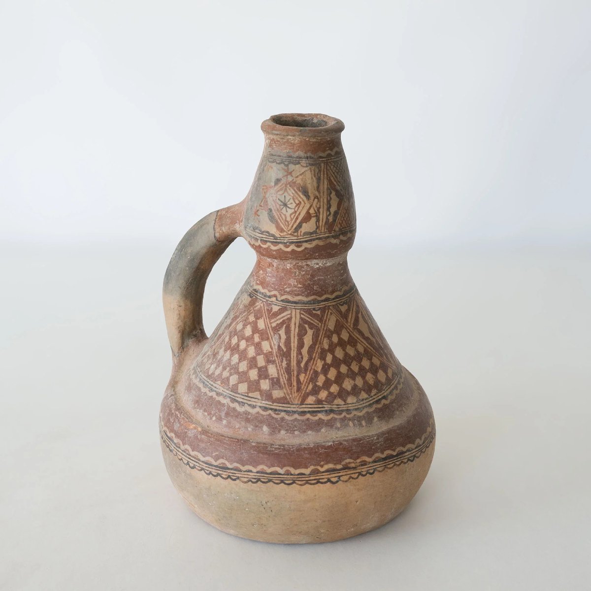 19th Century Aït Chenacha Berber Kabyle Terracotta Jug, Alger-photo-3