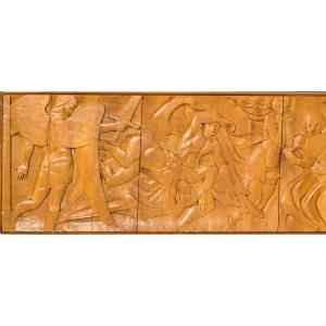 Josep Mundet Et Joan Palet - Panneau Sculpté Monumental