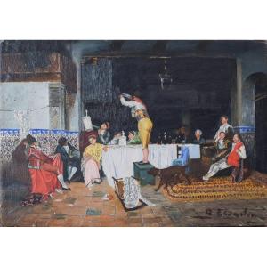 Scène d'Intérieur Espagnole - "la Fête"