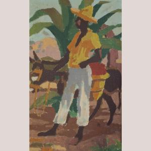 Homme à l'âne – Artiste inconnu