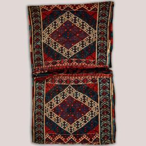 Sacoche de selle Shahsavan vintage (Khorjin) – Tissage tribal du nord-ouest de la Perse