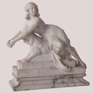 Female Figure On Mythical Beast – Signed C. Cipriani