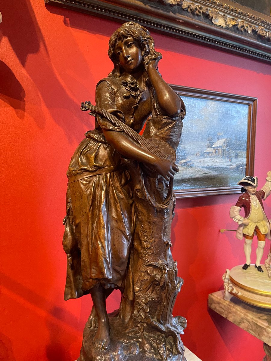 Bronze Sur Socle Tournant-photo-4
