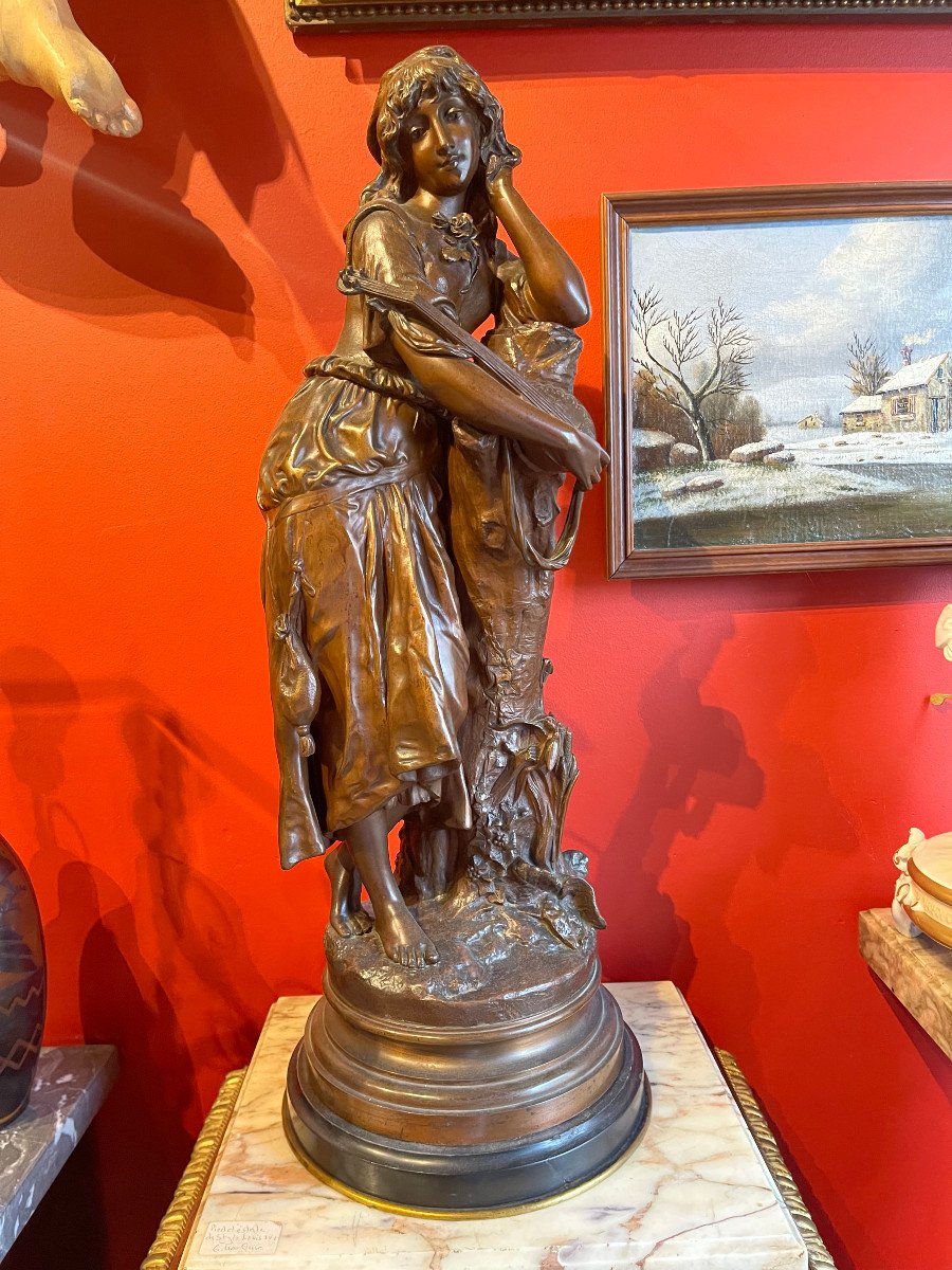 Bronze Sur Socle Tournant