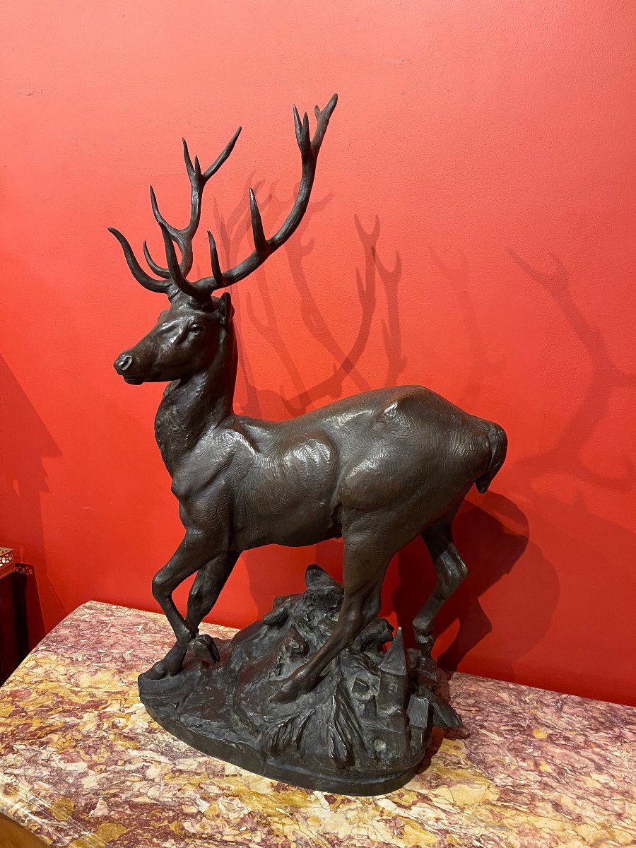 Cerf En Bronze-photo-3