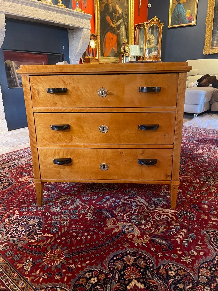 Commode Art Déco 3 Tiroirs En érable .-photo-1