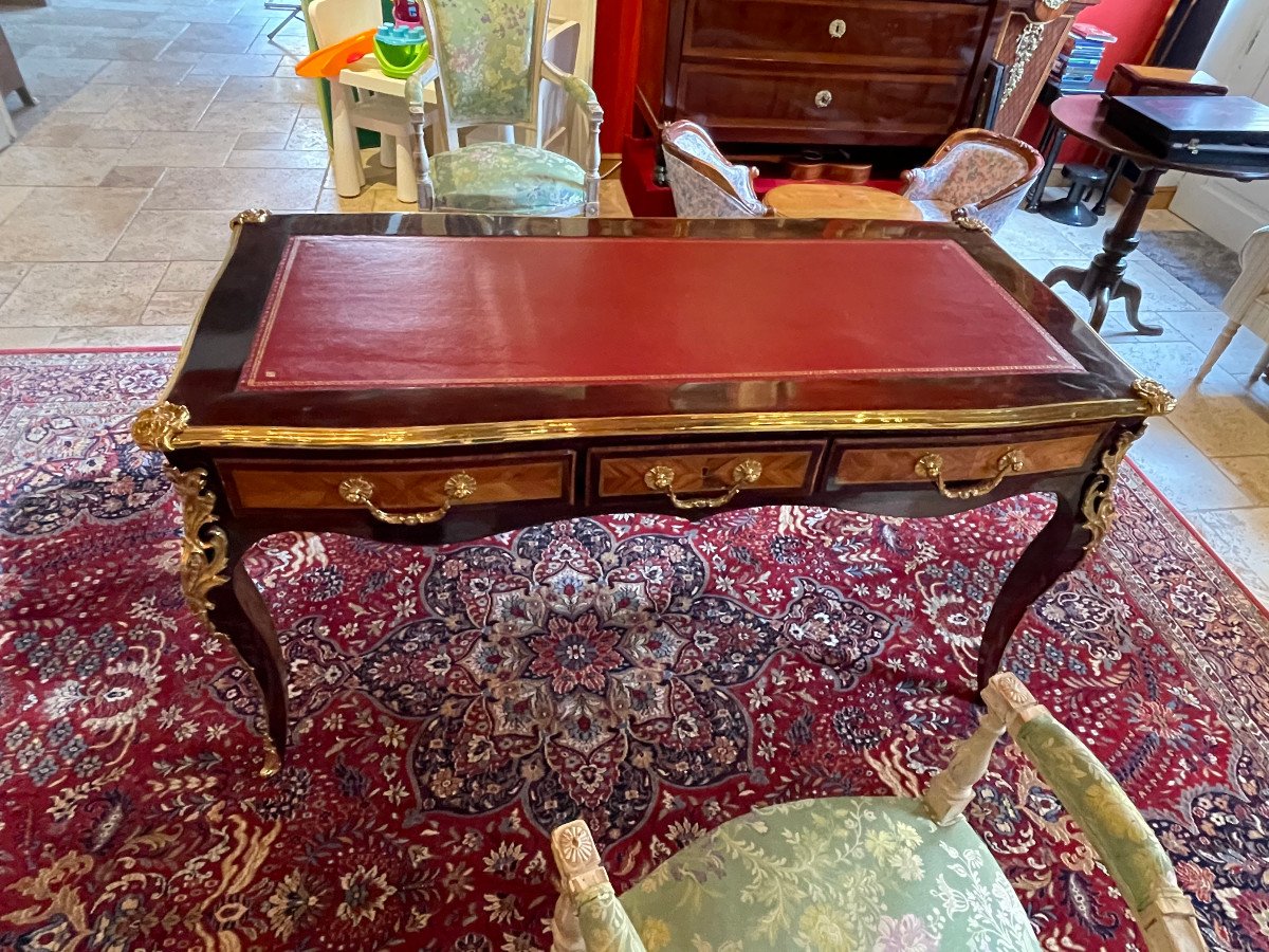 Louis XIV Style Desk In Marquetry-photo-3