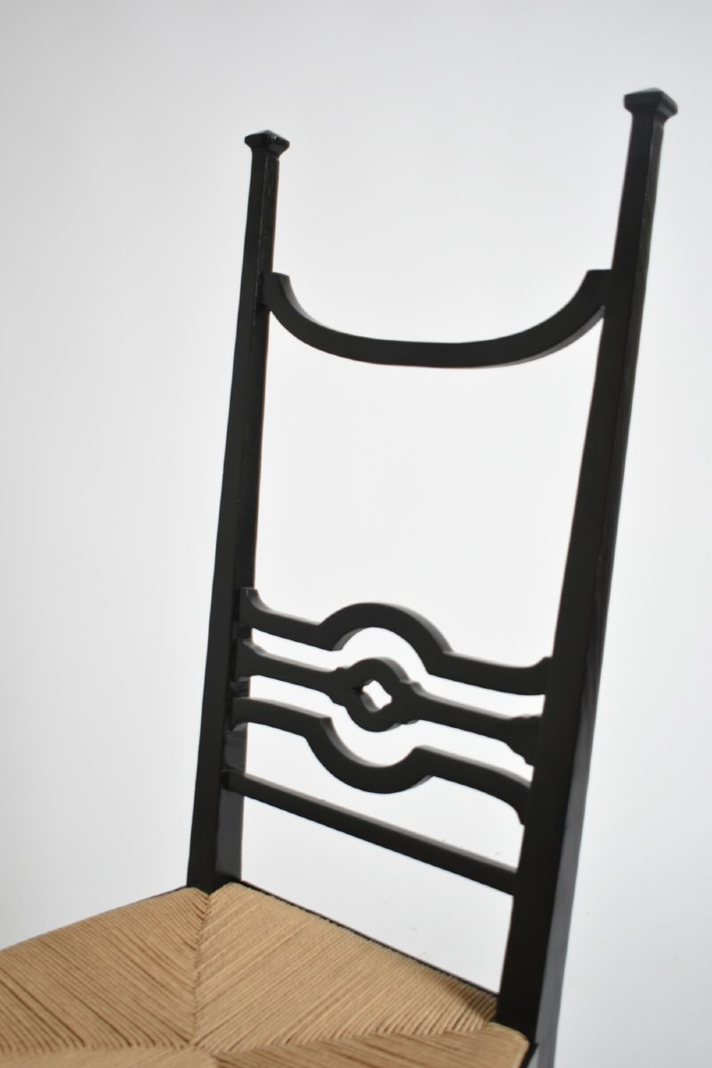 Arts & Crafts Ebonised Wood Fireside Chair, 1900s.-photo-2