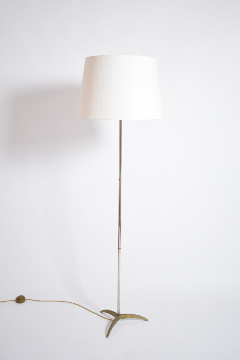 Tripod Floor Lamp Attributed To Maison Jansen, 1960s.